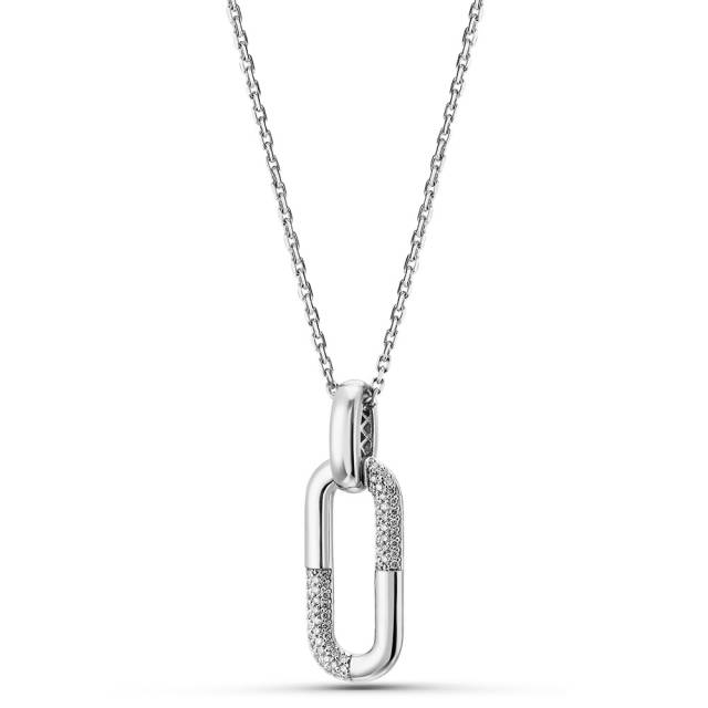 Колье из белого золота с бриллиантами (055799)