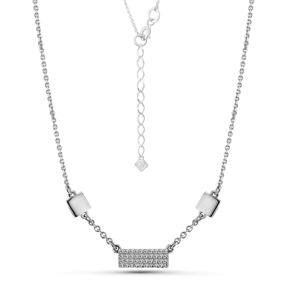 Колье из белого золота с бриллиантами (051123)