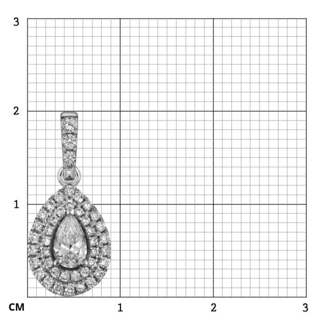 Колье из белого золота с бриллиантами (055699)