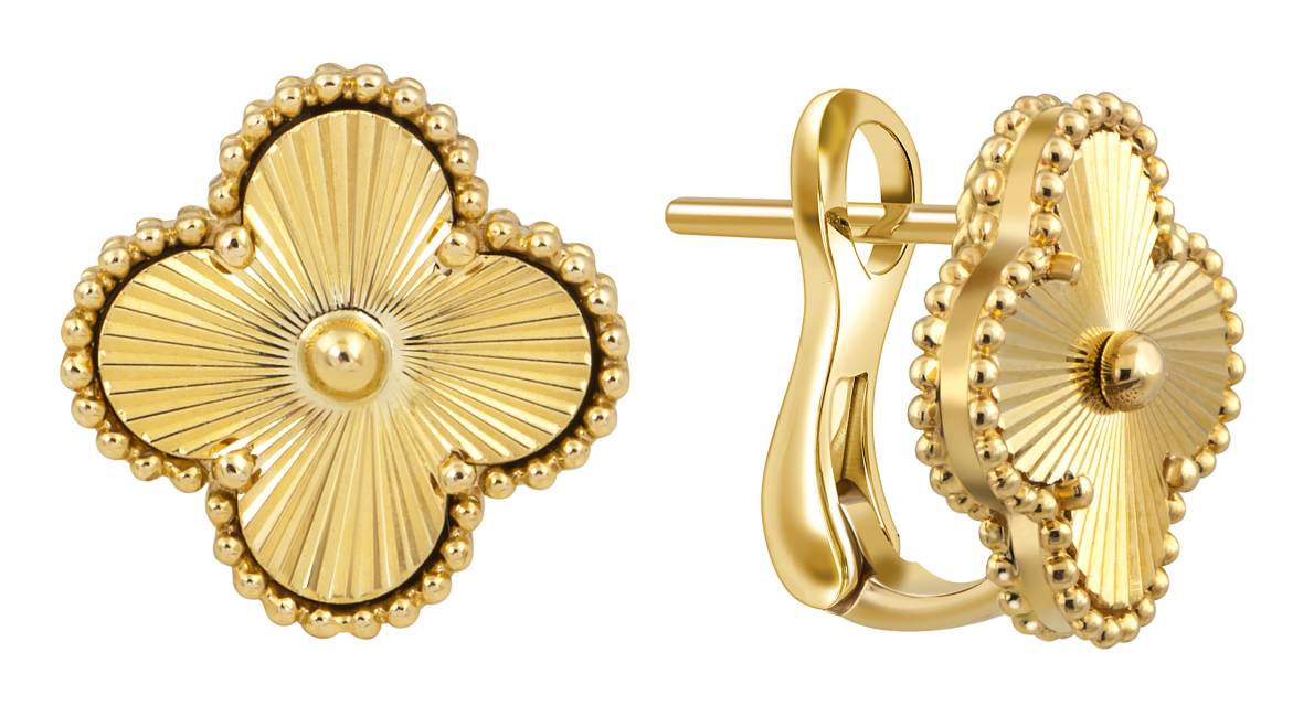 Серьги из жёлтого золота (051815)