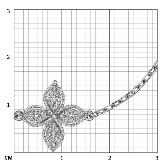 Браслет из белого золота с бриллиантами (061542)