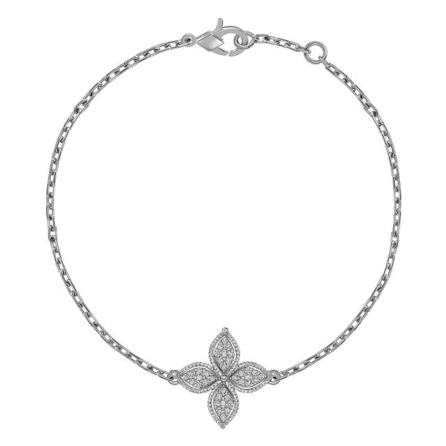 Браслет из белого золота с бриллиантами (061542)