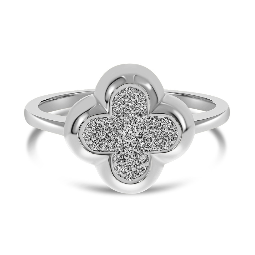 Кольцо из белого золота с бриллиантами (059507)